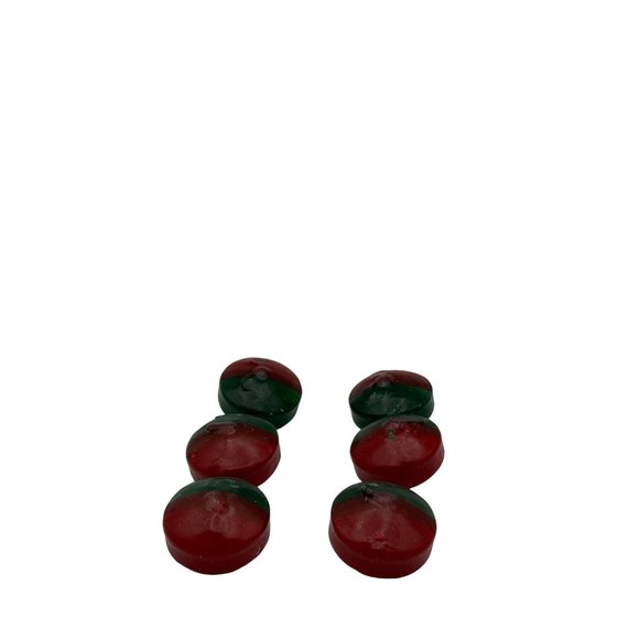 Set of 6 Coldwater Creek Floating Candles Holiday Colors Red and Green - Picture 3 of 4